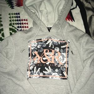 Young & Reckless silver sweatshirt.